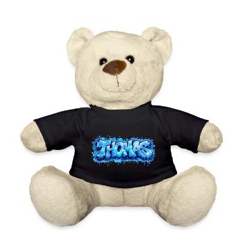 Graffiti   Thomas Prénom cadeau idéal imprimable  - Nounours - noir - Devant