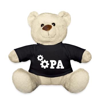 Grandpa Gear Repair - Mechanic Repair Car - Teddy Bear - black - Front