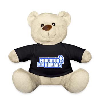 Educator Of Little Humans Teacher Funny Kids - Teddy Bear - black - Front