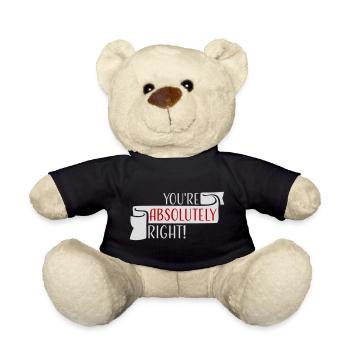 You're Absolutely Right Lustig Sarkastisch KI Logo - Teddy - Schwarz - Vorne