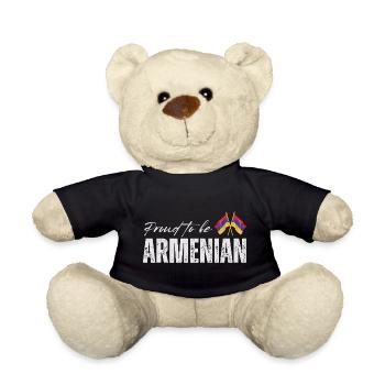 Proud Armenian, Armenian patriot - Teddy Bear - black - Front