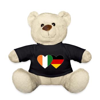 Cœur du drapeau de la Côte d’Ivoire et de l’Allemagne - Nounours - noir - Devant