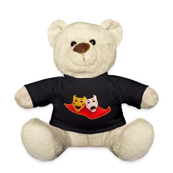 Musical Theatre Flying carpet with theater masks - Teddy Bear - black - Front