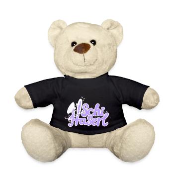 Skihaserl Schifahrer Pisten Glitzer Hasenohren fun - Teddy - Schwarz - Vorne