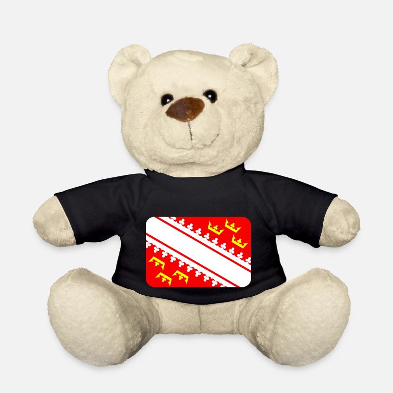 ALSACE FLAG round corner 400 dpi - Teddy - Schwarz