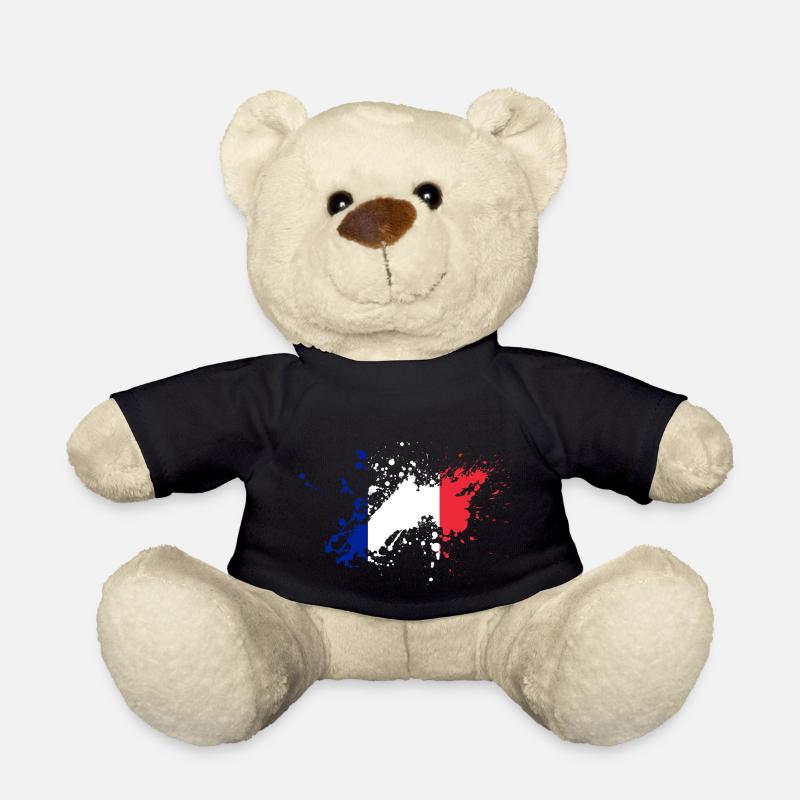 Frankreich Flagge Klecks - Teddy - Schwarz