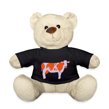 Kuh Vektor gefleckt - Teddy - Schwarz - Vorne