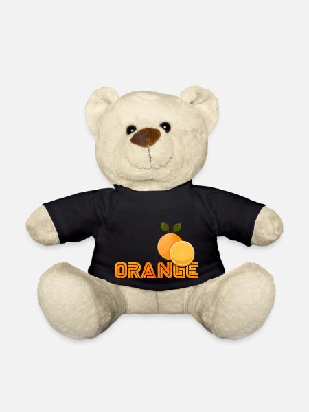 orange - Teddy Bear - black
