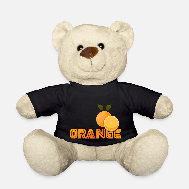 orange - Teddy Bear - black