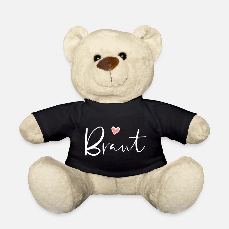 Braut Herz Junggesellinnenabschied Geschenk - Teddy - Schwarz