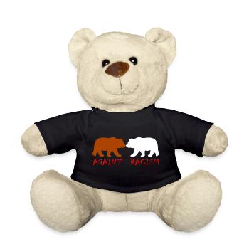 gegen Rassismus - Teddy - Schwarz - Vorne