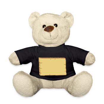 Holzschild Design Rahmen - Teddy - Schwarz - Vorne
