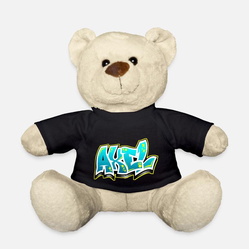Graffiti Name Axel - Teddy Bear - black