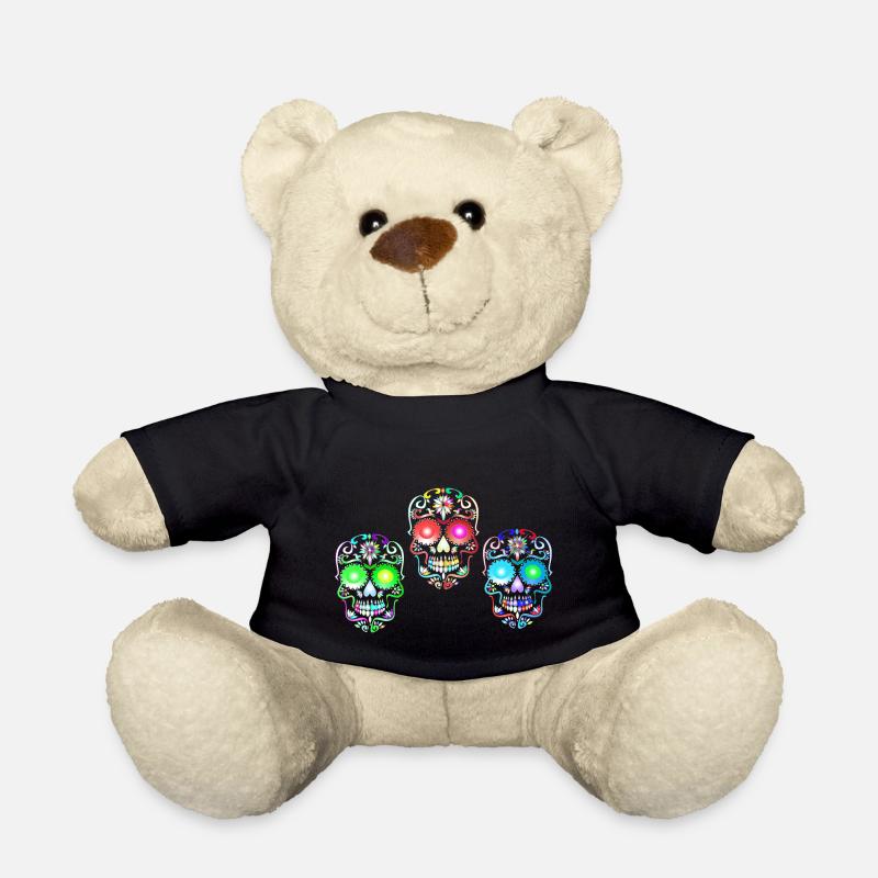 Zucker Schädel Kunst - Teddy - Schwarz