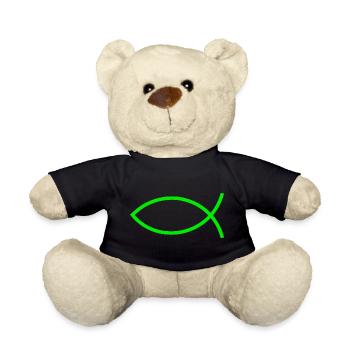Jésus poisson vert Ichthys poisson poisson poisson poisson - Nounours - noir - Devant