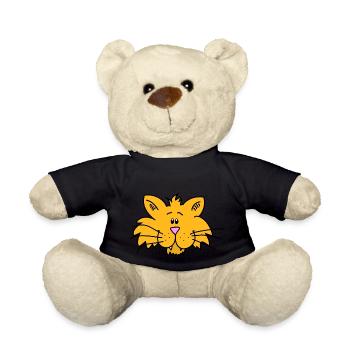 Lion Comic Cute - Teddy Bear - black - Front