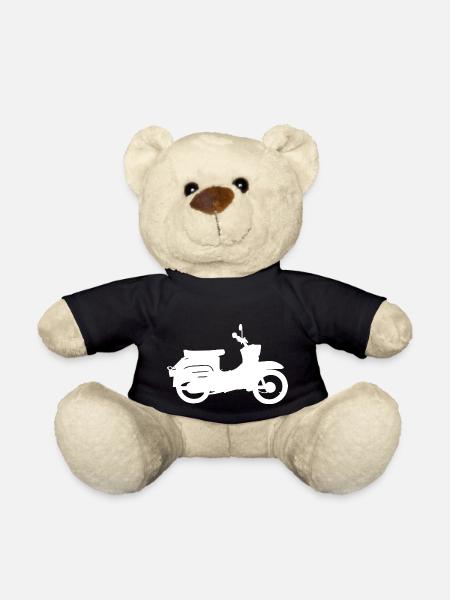 Swallow driver Simson Schwalbe cult scooter GDR - Teddy Bear - black