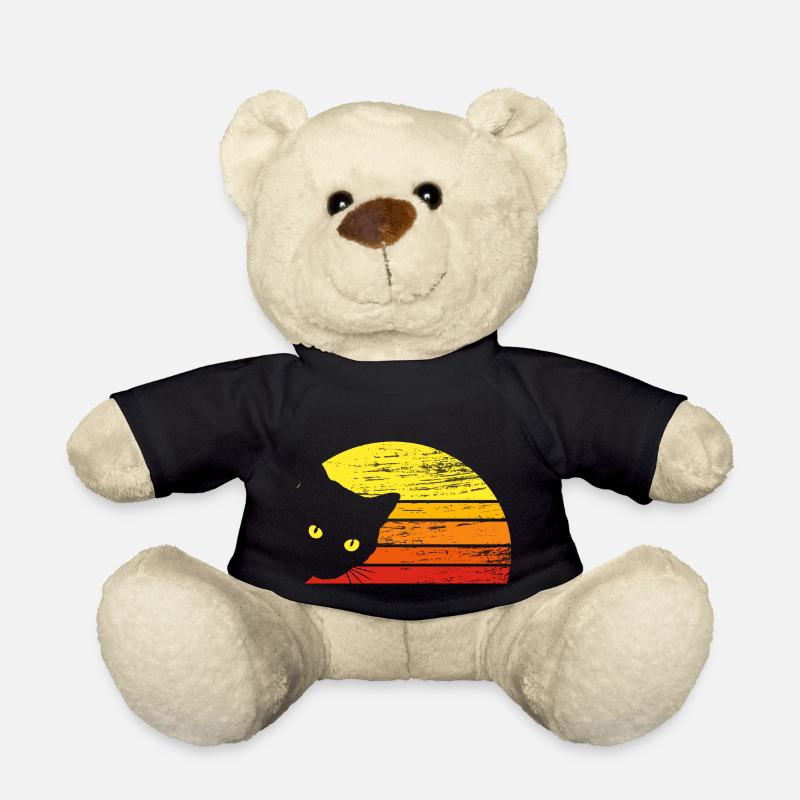 vintage cat - Teddy - Schwarz