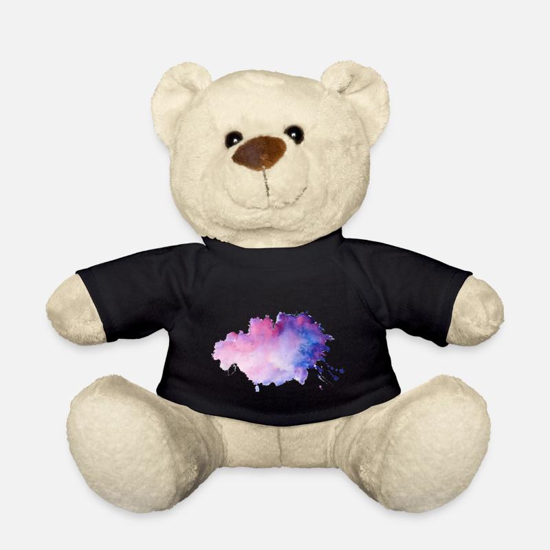 Farbklecks - Teddy - Schwarz