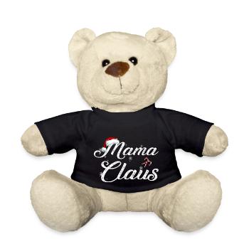 mama claus christmas family matching - Teddy Bear - black - Front