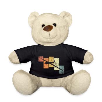 Flyers with a colourful background - Teddy Bear - black - Front