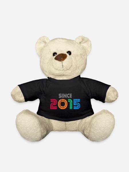 Seit 2015 | Retro-farbenes Geburtstagsjahr - Teddy - Schwarz