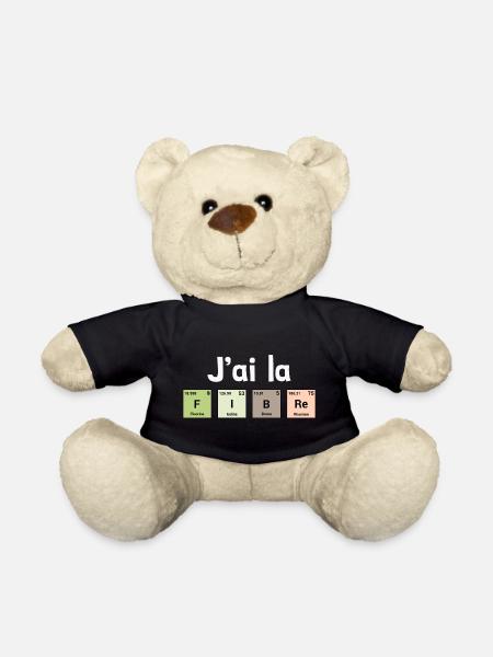 J'ai la fibre - éléments périodiques - Nounours - noir