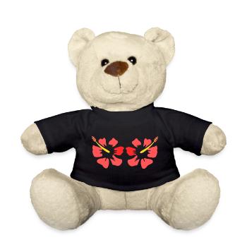 Fleur Rose Rose Fleur Fleurs Rose Rose Fleurs Rouges - Nounours - noir - Devant