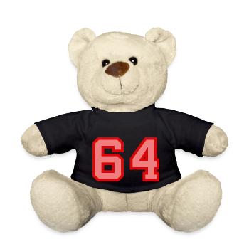 Cool Retro Retrostyle Numéro de maillot numéro de dos - Nounours - noir - Devant