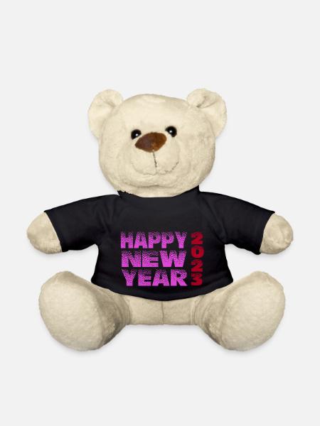 Happy New Year 2023 - Teddy Bear - black