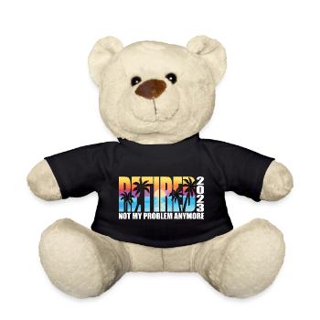 Ruhestand 2023 Ruhestand Geschenk für Männer & Frauen Lustig - Teddy - Schwarz - Vorne