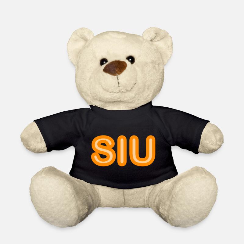 Jugendwort - Siu - Neonschrift in orange - Teddy - Schwarz