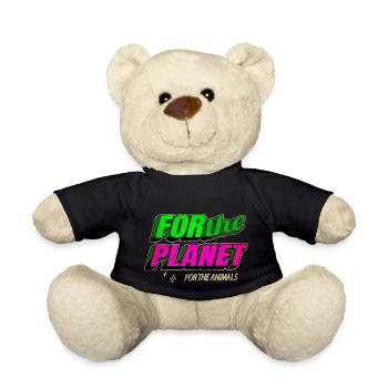 cadeau d’anniversaire pro vegan go vegan déclaration - Nounours - noir - Devant