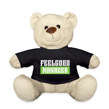 Feelgood manager green tshirt black - Teddy Bear - black - Front
