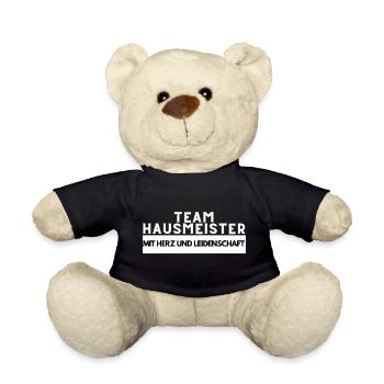 Team Hausmeister mit Herz und Leidenschaft - Teddy - Schwarz - Vorne