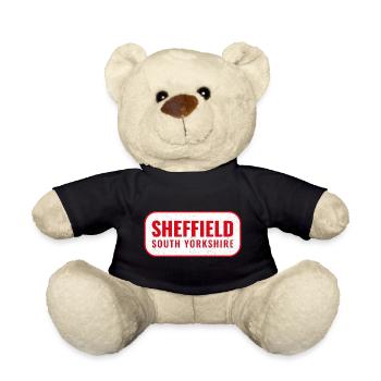 Sheffield Süd Yorkshire Stadtlogo - Teddy - Schwarz - Vorne