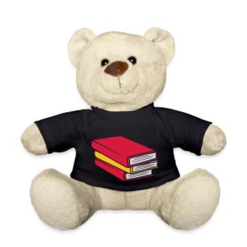 Design stacked books comic - Teddy Bear - black - Front