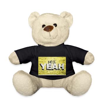 yes brick wall graffiti - Teddy Bear - black - Front