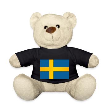 Flag of Sweden - Teddy Bear - black - Front