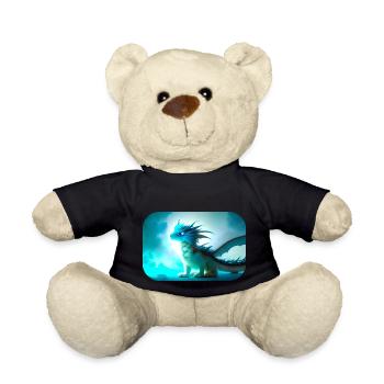 Grummliger kleiner Drache - Teddy - Schwarz - Vorne