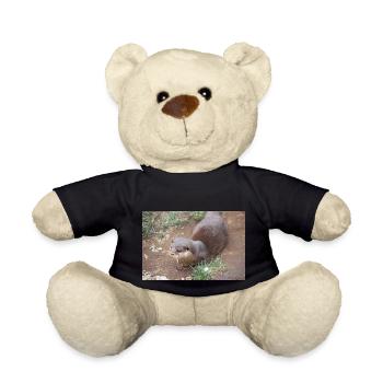 Asian small-clawed otter Zwergotter - Teddy Bear - black - Front