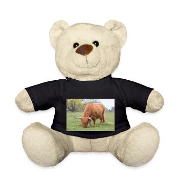A Highland cattle in the Scottish Highlands - Teddy Bear - black - Front