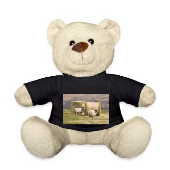 Sheep (in german Schaf) Ovis in Ireland - Teddy Bear - black - Front