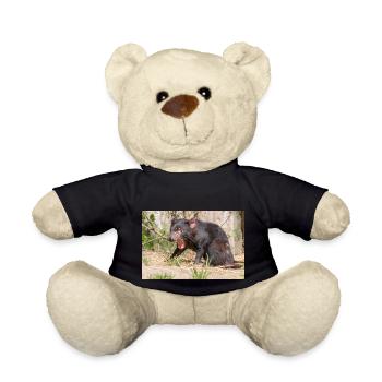 Tasmanian Devil (in german Beutelteufel) - Teddy Bear - black - Front