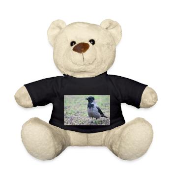 Carrion Crow (Aaskrähe, Corvus corone) - Teddy Bear - black - Front
