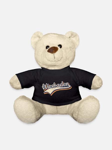Deutschland Wiesbaden Vintage Retro Typografie - Teddy - Schwarz