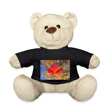 Rotes Ahornblatt - Teddy - Schwarz - Vorne