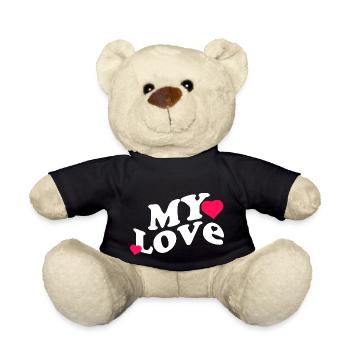 My love, Valentine's Day, love - Teddy Bear - black - Front