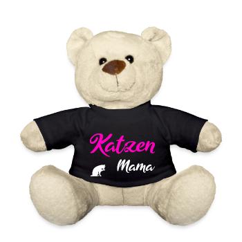 Katzen Mama white - Teddy - Schwarz - Vorne