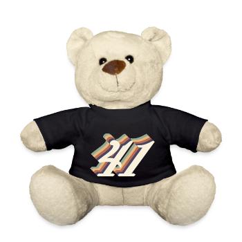 41ème anniversaire vintage - Nounours - noir - Devant